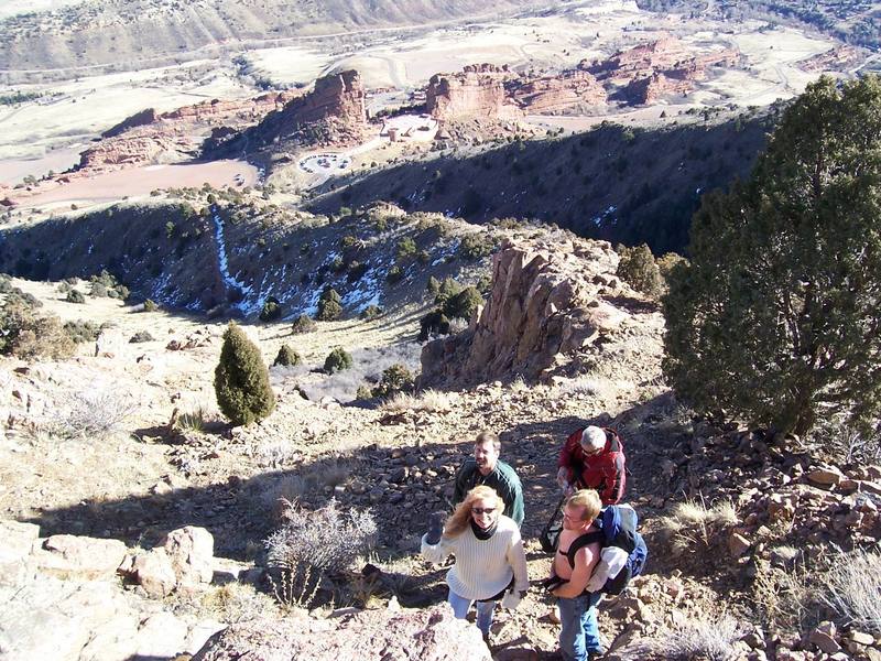 Joyce and some guys just above the gunsight notch