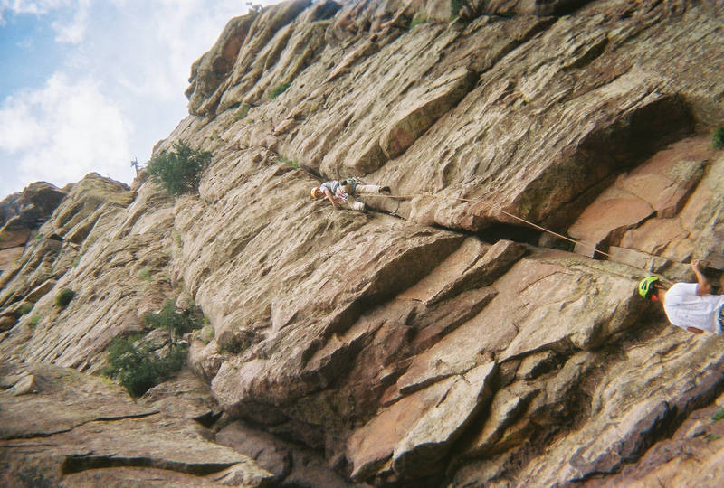 Easy climbing in Eldo