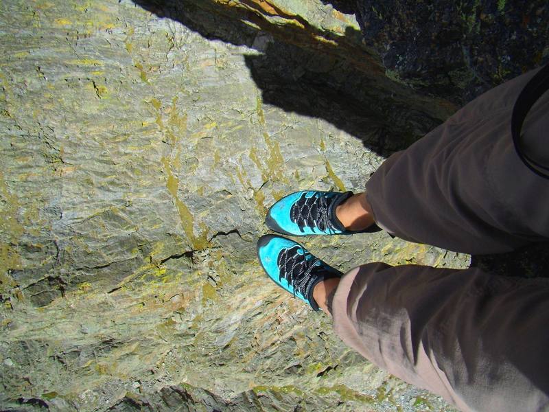 My feet from the top of the Petit Grepon.  RMNP. Sept 2007. 