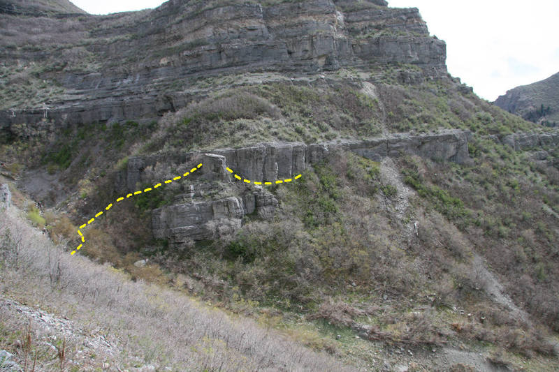 The route to the east side crags.