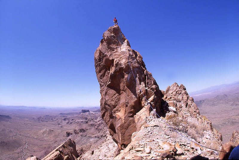 Larry Coats of summit of Middle Feather