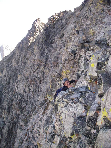 Steep soloing on alpine rock (read:sketchy)