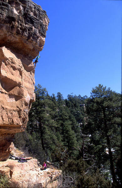 Tomas Robison pulls the final roof sequence on Purple Shark.