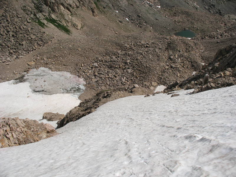 Looking down from the top of Tyndall Gully.