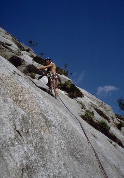 The 2nd pitch of Spartan Slab, 5.8 (VS 4c)