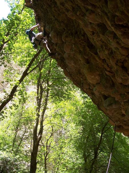 This is my Bro-in-law redpointing this sweet climb.