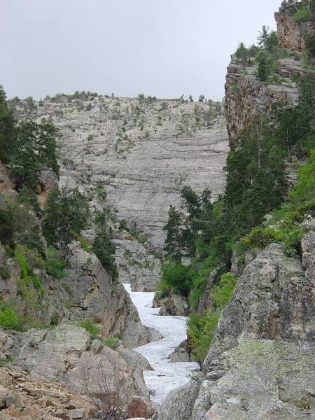 Looking up at the West Slab