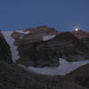  Moonset over the Flattop Couloirs, 8-1-2007.