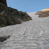 Looking up East Couloir from about midway up, 8-1-2007.