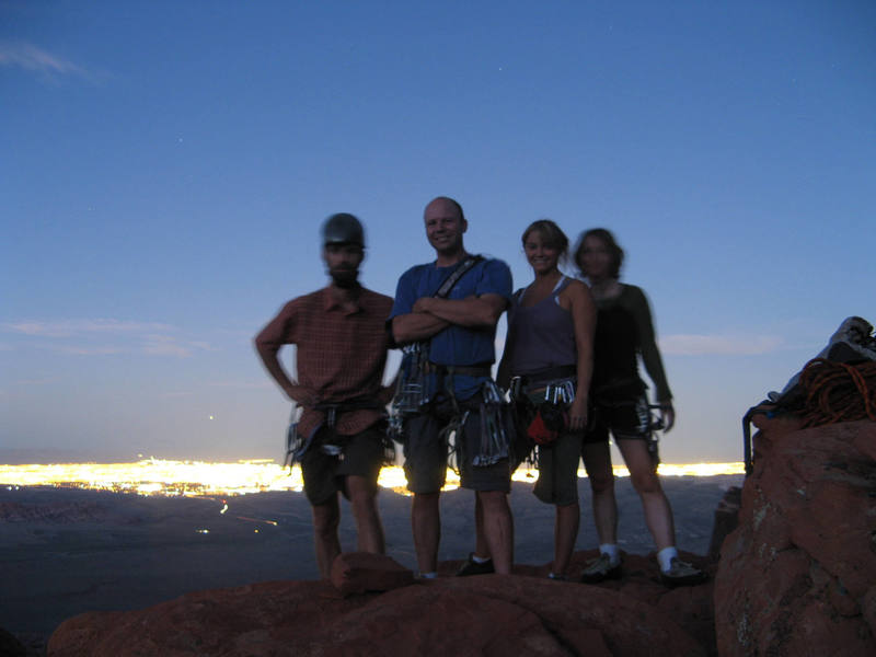 Yours Truly, Brett, Leisha, Gigi near Gunsight Notch Peak, Red Rock