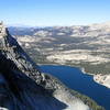 Tenaya Buttress with the lake beyond.