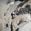 Bill Geist following the upper section of the fourth pitch. Nice exposure!