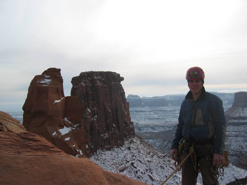 Matt on top of Luminous being.  Summit of don juan visible in the background.