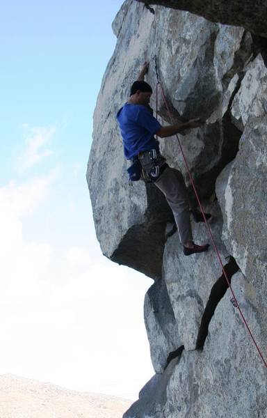 Chris has a firm grasp of Pigeon, The Other White Meat, 5.10a