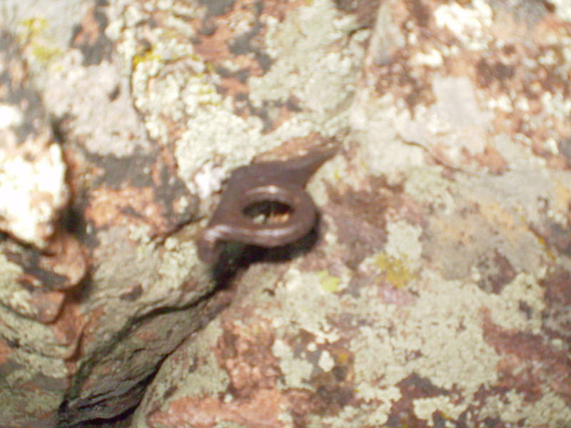 A fixed pin on the north edge of one of the upper pitches...probably at least 25 years old