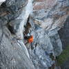 Me at the second belay station on Second Stanza. About to second the third pitch. 