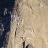 The Huber brothers on their speed record.  One on top of the Boot Flake, the other on the way up.  Other climbers at the base of Texas Flake and some on top of Dolt Tower.  