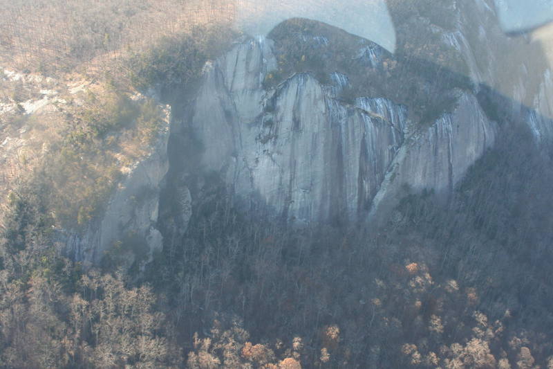 Cougar Crag (left) Main Wall (center)<br>
Desperado Wall (right)