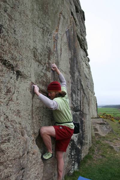 The classic problem at the Red Wall Area, Y-Front, V3 (6a).