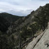 Looking to the west, you can see the first bit of the snow coming to the mountains this year.