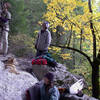 Chillin' with the Big Leaf Maple at the base of the Paisano Buttress.