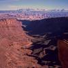 Long Canyon Road winds up out of the Potash Basin and provides some beautiful views along the way. Photo by Tony Bubb, 2003.