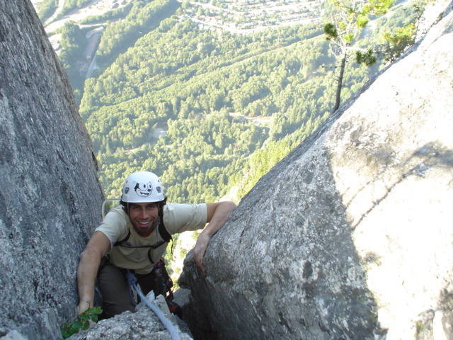 Flex finishing off the last few moves of Angel's Crest. photo by Jeff Kennedy