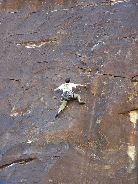 Dean following the classic upper face on Chicken Eruptus...