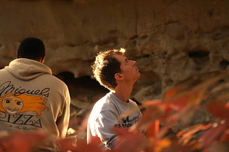 Lucius Williams and Ryan Cantor scoping the line at the Obed, Tenn. 