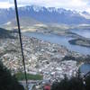 The uber-touristy city of Queenstown as seen from the local tramway.  The craggy peaks of the Remarkables range are across the lake.  This place gets a 10 for scenery, but a 2 for local culture.