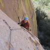 Jon exiting the crack on the first pitch