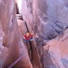 The cool bolted stemming pitch between the main wall and the chimney.  