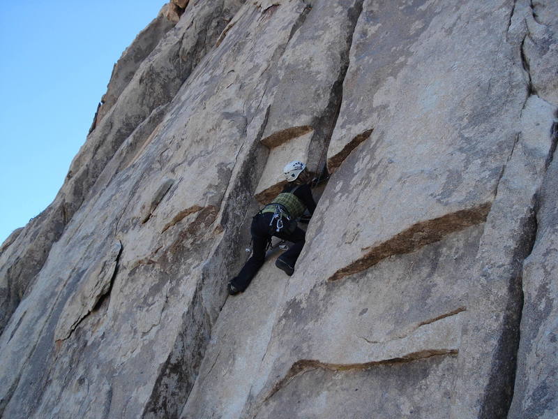 Gigi deciphering the first crux on white lightning 