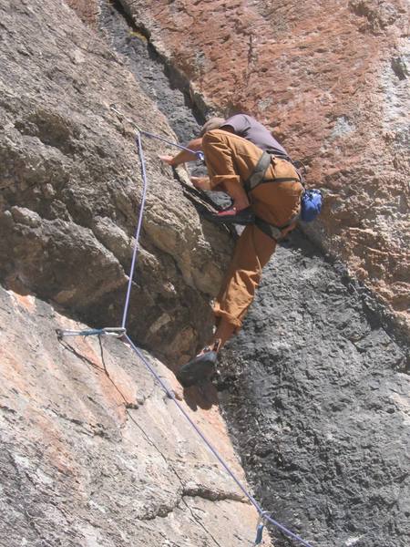 Jon on the crux.