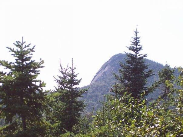 The face of Big Slide comes into view from the brothers trail.