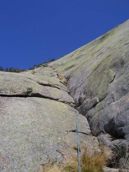 The first pitch of Gothics south face crack