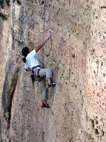 Larissa on the lower and beginning section of King Coral.