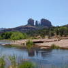 Cathedral Rock from near the site of the old Baldwin's Crossing.  Yes, we used to be able to drive from Sedona to Village of Oak Creek through here but it is now a state park.