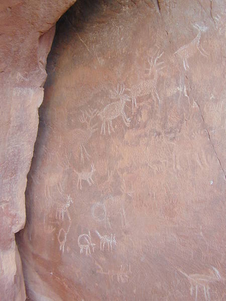 Petroglyphs on the north side of the North Mesa