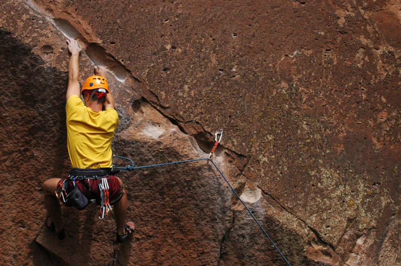 Matt working on the route.