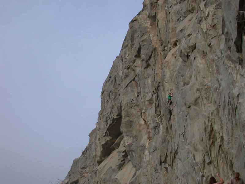 Running up Power Play, Riverside Quarry.