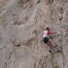 Chris climbing Wonderstuff and contemplating tacos at TJ's.