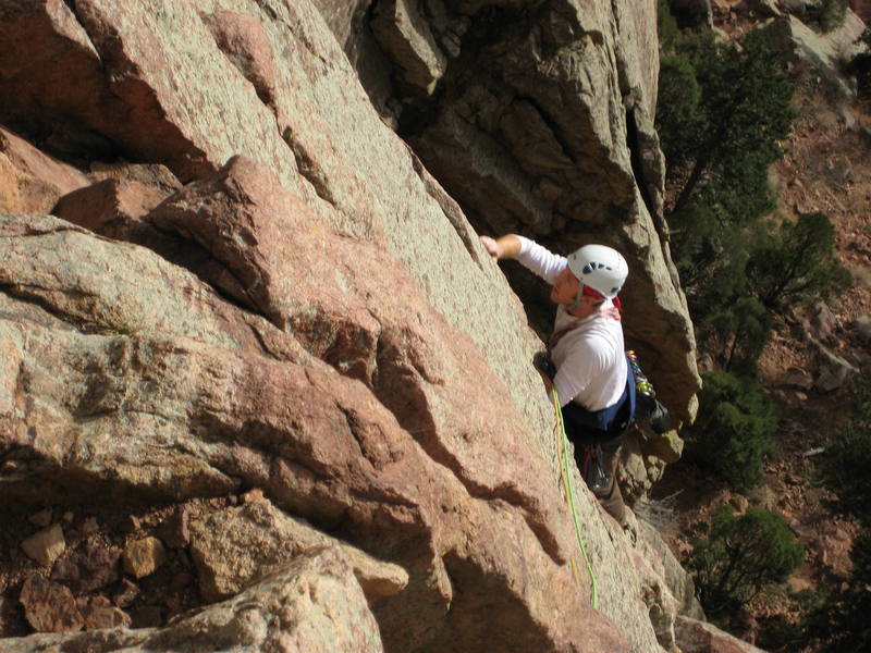 Tristan Paddock on Rewritten, Eldorado Canyon, CO.<br>
<br>
Picture by Christopher Perkins.