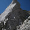 Roberto on the 4th class approach gully.