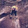 Making some progress on pitch 4... circa 1994<br>
Climber - Brian Talbert