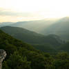 View from behind (east of) Seneca Rocks on North Fork Mountain.