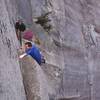 Right in the middle of the crux of the Sword pitch. Photo of Mike Hengeveld by Matthew Buckle, used with permission.