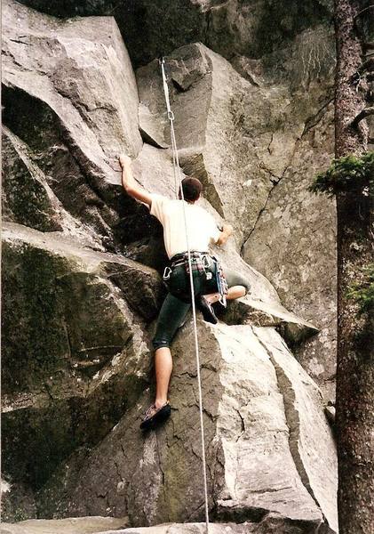 Resting after clipping the fixed pin mid 90s.