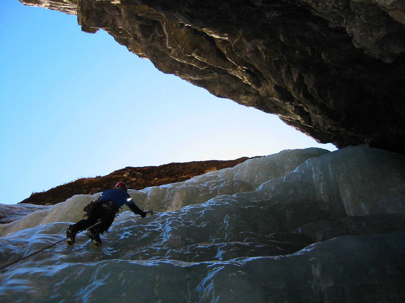 On the First Ascent of "Hairway to Steven" WI4. Lang Tang Valley, Nepal.