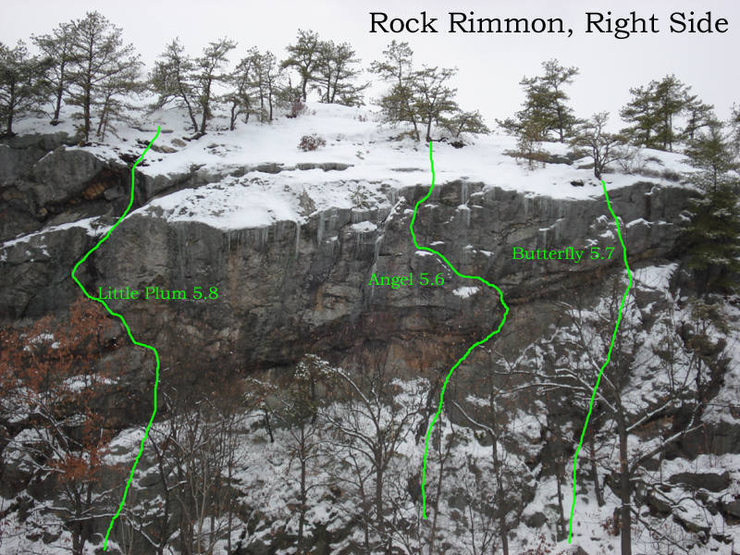 A few good routes on the right side of Rimmon...